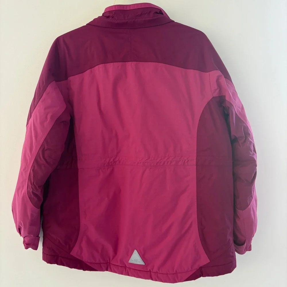 L.L.Bean Kids' Lrg 14-16 Two Tone Magenta Winter Coat Thick No Hood‎